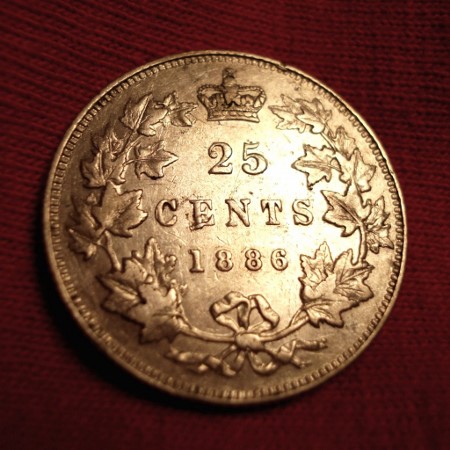 1886-Canada-Twenty-Five-Cent---Interesting-Extra-Metal?--: